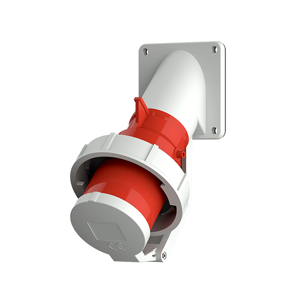 Semi-recessed connector base 380V/440V - 3Ph/3ph+N - IP67