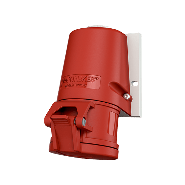 Socle de prise saillie, entrée de câble en haut 16A 5P 400V IP44