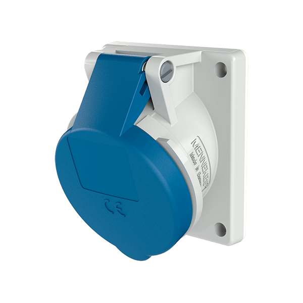 Socle de prise semi-encastré inclinaison 20° 16A 3P 230V IP44