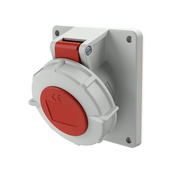 Socle de prise semi-encastré inclinaison 20° 16A 4P 400V IP67