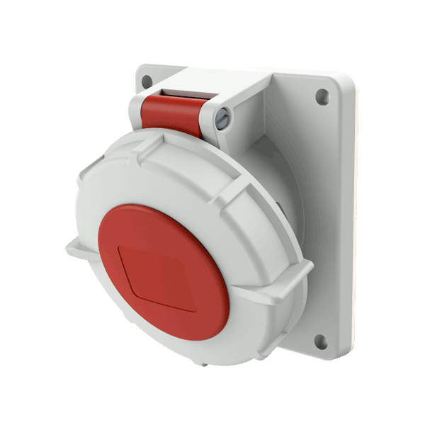 Socle de prise semi-encastré inclinaison 20° 16A 5P 400V IP67