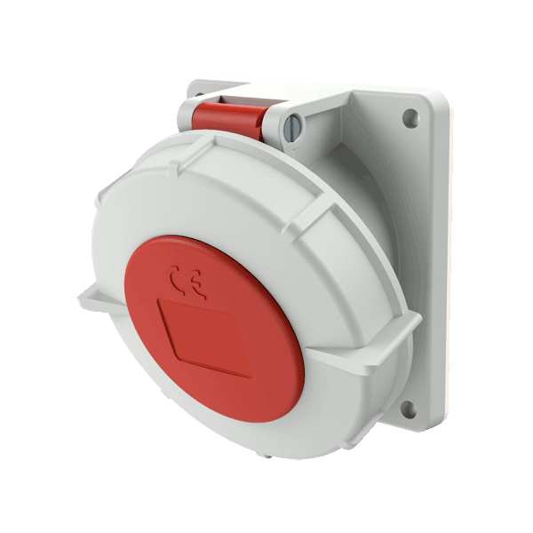 Socle de prise semi-encastré inclinaison 20° 32A 5P 400V IP67