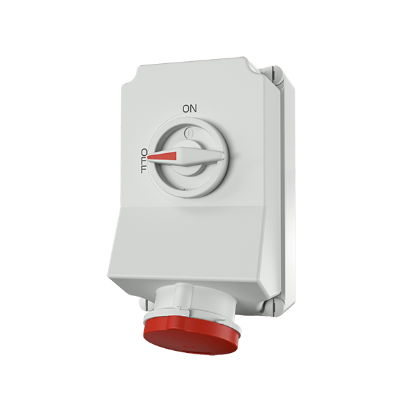 Socle de prise saillie, avec SoftCONTACT, interruptible, avec vérouillage mécanique DUO 63A 5P 400V IP44